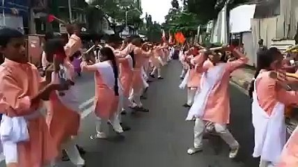 Aniruddha Bapu's Lord Ganesha Arrival Proccession-Lezim Pathak