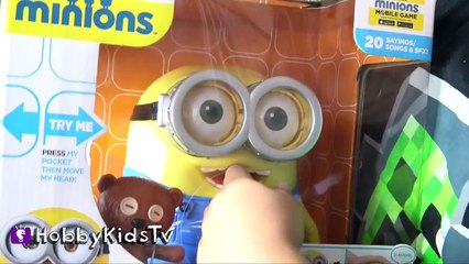 Worlds FIRST BIGGEST MINION Surprise Egg! Toys Bob, Stuart + Kevin HobbyKidsTV