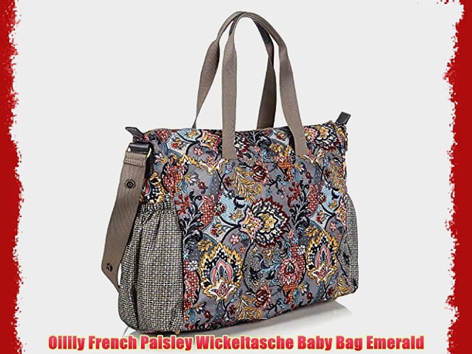 Oilily French Paisley Wickeltasche Baby Bag Emerald