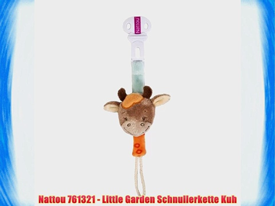 Nattou 761321 - Little Garden Schnullerkette Kuh