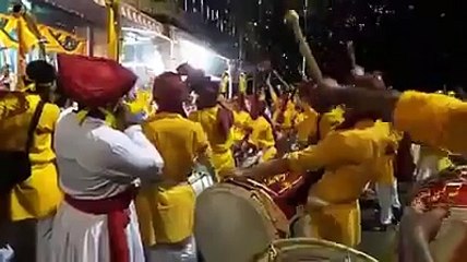 Aniruddha Bapu's Lord Ganesha Arrival Proccession-Lezim in Action