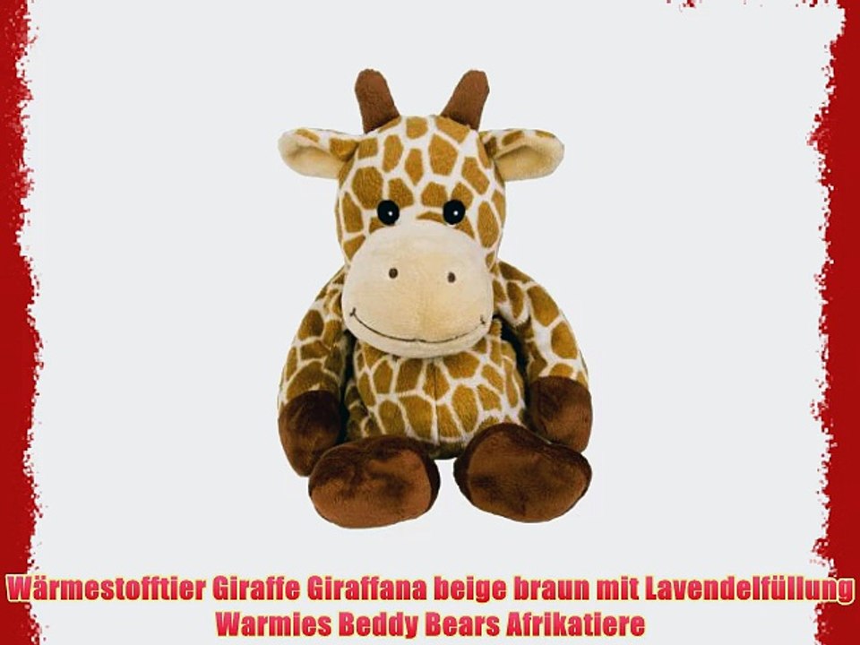W?rmestofftier Giraffe Giraffana beige braun mit Lavendelf?llung Warmies Beddy Bears Afrikatiere