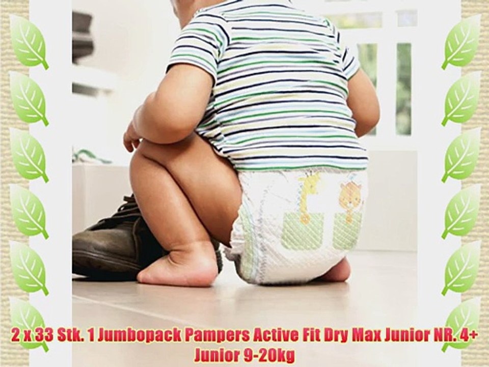 2 x 33 Stk. 1 Jumbopack Pampers Active Fit Dry Max Junior NR. 4  Junior 9-20kg
