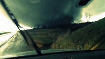 Truck stopped so close of a giant Tornado!