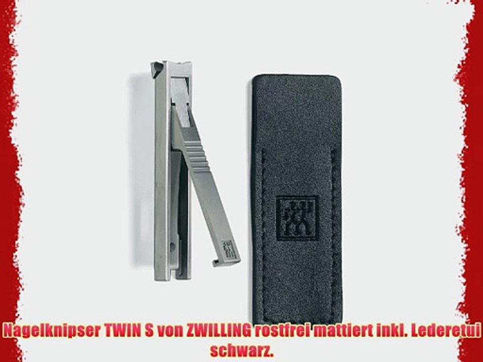 Zwilling TWIN S Nagelknipser Nr. 42440-000 mit Etui in Metallbox Nail Clippers Nagelzange.