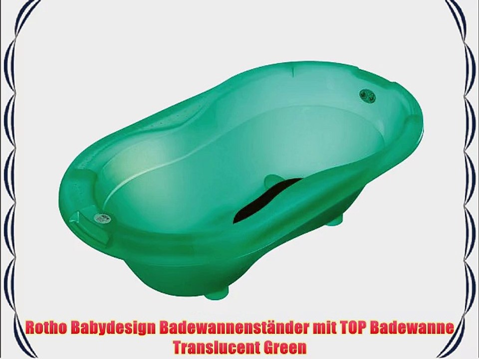 Rotho Babydesign Badewannenst?nder mit TOP Badewanne Translucent Green