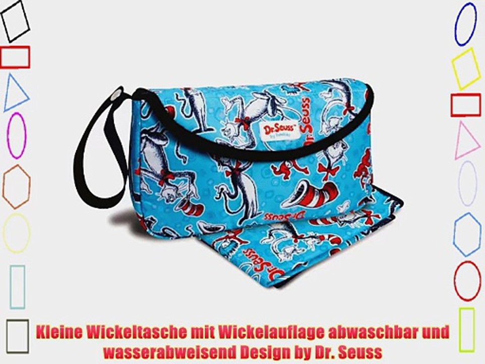 Kleine Wickeltasche mit Wickelauflage abwaschbar und wasserabweisend Design by Dr. Seuss