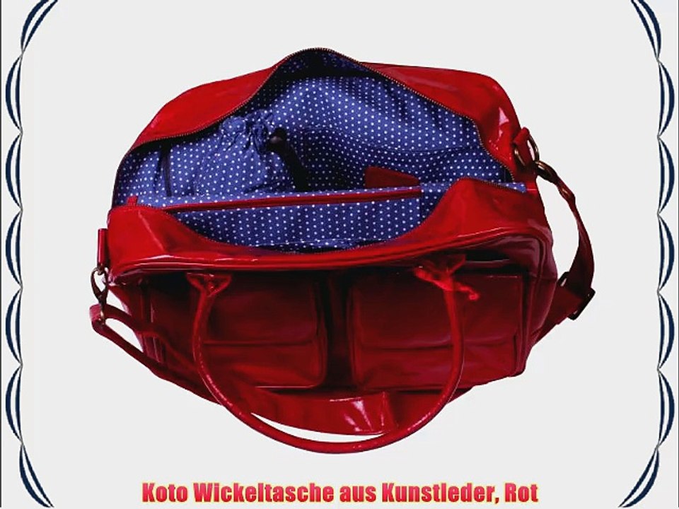 Koto Wickeltasche aus Kunstleder Rot