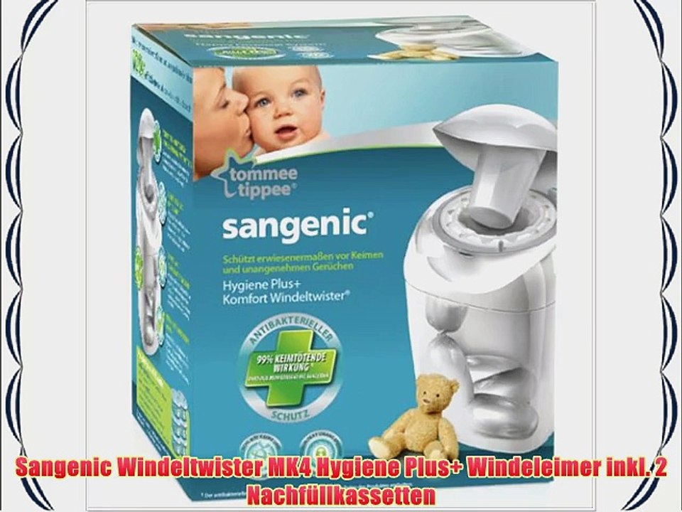 Sangenic Windeltwister MK4 Hygiene Plus  Windeleimer inkl. 2 Nachf?llkassetten
