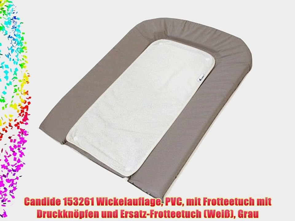 Candide 153261 Wickelauflage PVC mit Frotteetuch mit Druckkn?pfen und Ersatz-Frotteetuch (Wei?)
