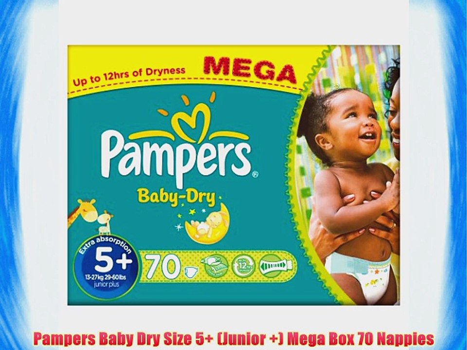 Pampers Baby Dry Size 5  (Junior  ) Mega Box 70 Nappies
