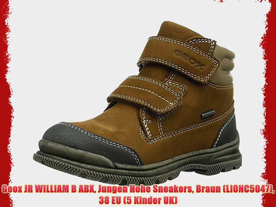 Geox JR WILLIAM B ABX Jungen Hohe Sneakers Braun (LIONC5047) 38 EU (5 Kinder UK)