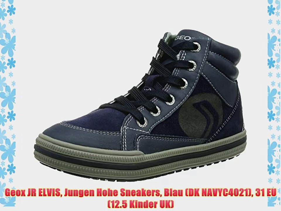 Geox JR ELVIS Jungen Hohe Sneakers Blau (DK NAVYC4021) 31 EU (12.5 Kinder UK)