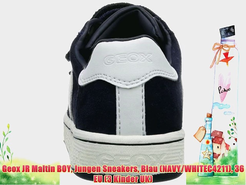 Geox JR Maltin BOY Jungen Sneakers Blau (NAVY/WHITEC4211) 36 EU (3 Kinder UK)