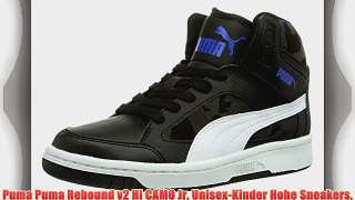 Puma Puma Rebound v2 Hi CAMO Jr Unisex-Kinder Hohe Sneakers Schwarz (black-nautical blue-dark