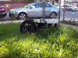 Home made Robotic Lawn Mower Cutting Grass