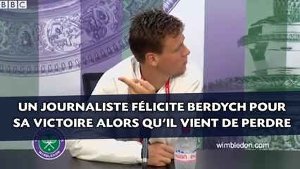 Wimbledon: Un journaliste félicite Berdych pour sa victoire... alors qu'il vient de perdre
