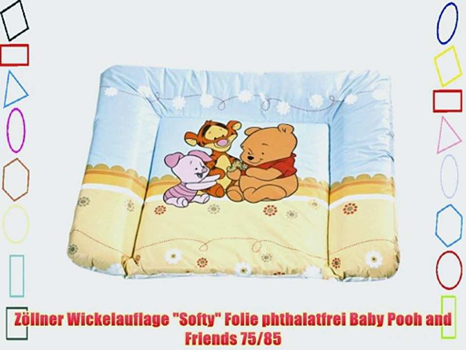 Z?llner Wickelauflage Softy Folie phthalatfrei Baby Pooh and Friends 75/85