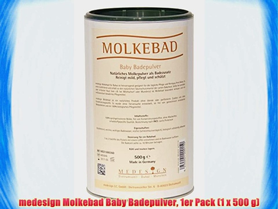 medesign Molkebad Baby Badepulver 1er Pack (1 x 500 g)