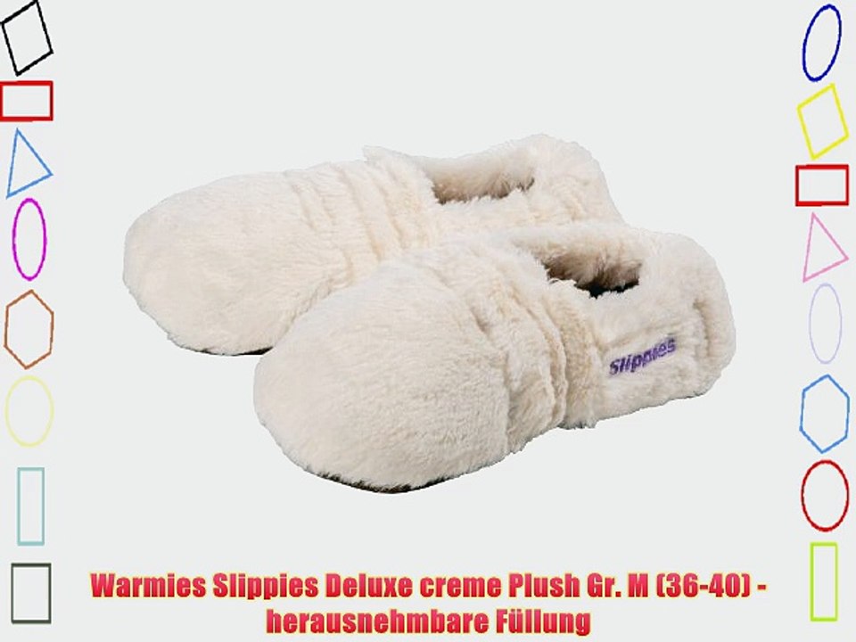 Warmies Slippies Deluxe creme Plush Gr. M (36-40) - herausnehmbare F?llung