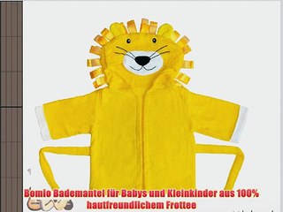 Bomio Baby Bademantel mit Kapuze aus hautfreundlichem Frottee (L?we) | One size