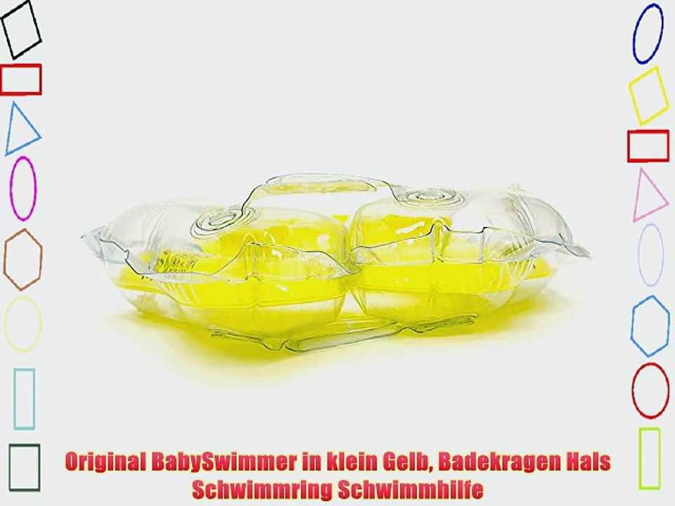 Original BabySwimmer in klein Gelb Badekragen Hals Schwimmring Schwimmhilfe