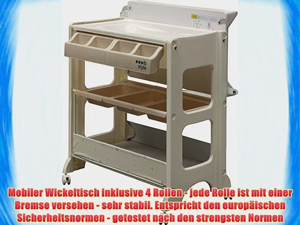 IB-Style - Wickelkommode mit Badewanne | 4 Dekore w?hlbar | Wickeltisch mit Ablagef?cher Kommode