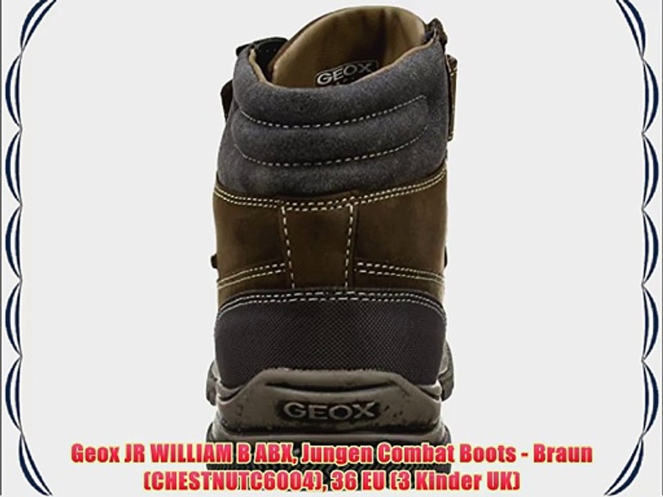 Geox JR WILLIAM B ABX Jungen Combat Boots - Braun (CHESTNUTC6004) 36 EU (3 Kinder UK)