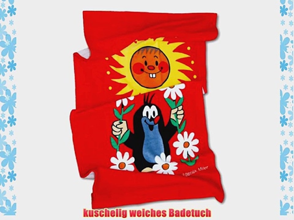 Trullala Badehandtuch Strandtuch der kleine Maulwurf aus der ''Sendung mit der Maus'' Motiv: