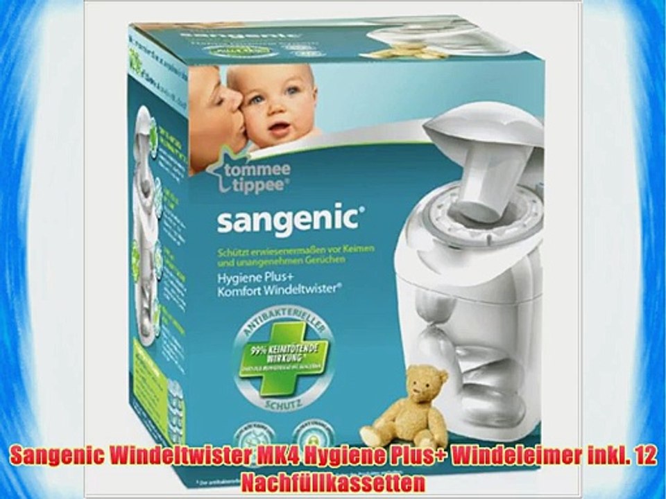 Sangenic Windeltwister MK4 Hygiene Plus  Windeleimer inkl. 12 Nachf?llkassetten