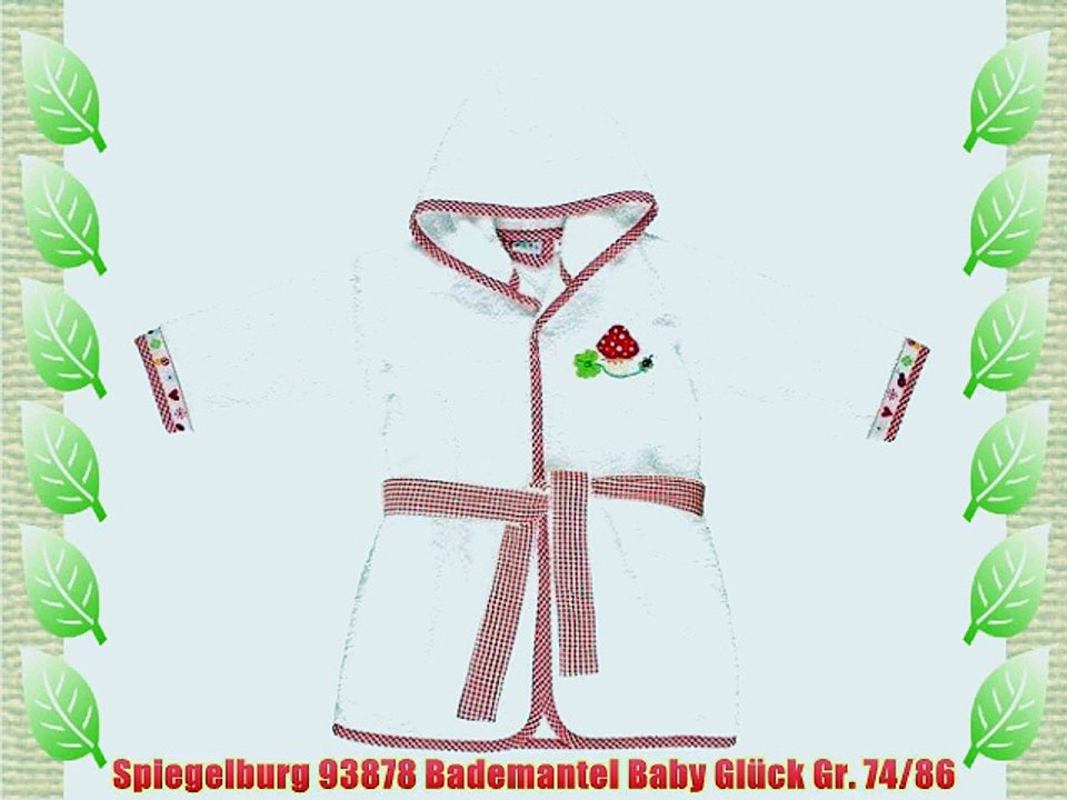 Spiegelburg 93878 Bademantel Baby Gl?ck Gr. 74/86