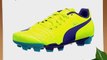 Puma evoPOWER 4 FG Jr Unisex-Kinder Fu?ballschuhe Orange (fluro yellow-prism violet-scuba blue