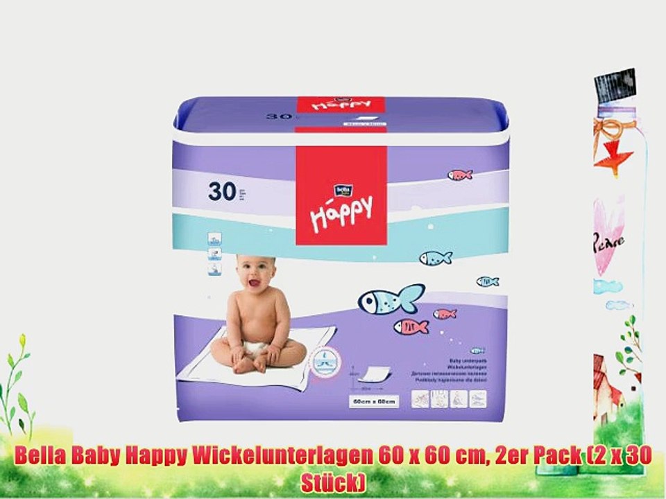 Bella Baby Happy Wickelunterlagen 60 x 60 cm 2er Pack (2 x 30 St?ck)
