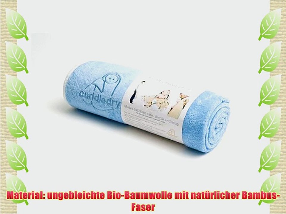Einzigartiges Badehandtuch flauschig weiche Bambus-Faser   Bio-Baumwolle CUDDLEDRY Farbe: blau