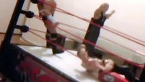 Goldberg spears christian Sandman taunts John cena and Triple H get ready to fight
