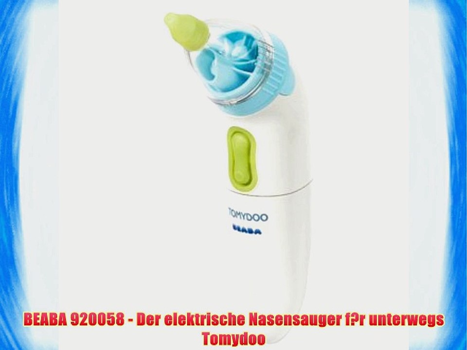 BEABA 920058 - Der elektrische Nasensauger f?r unterwegs Tomydoo