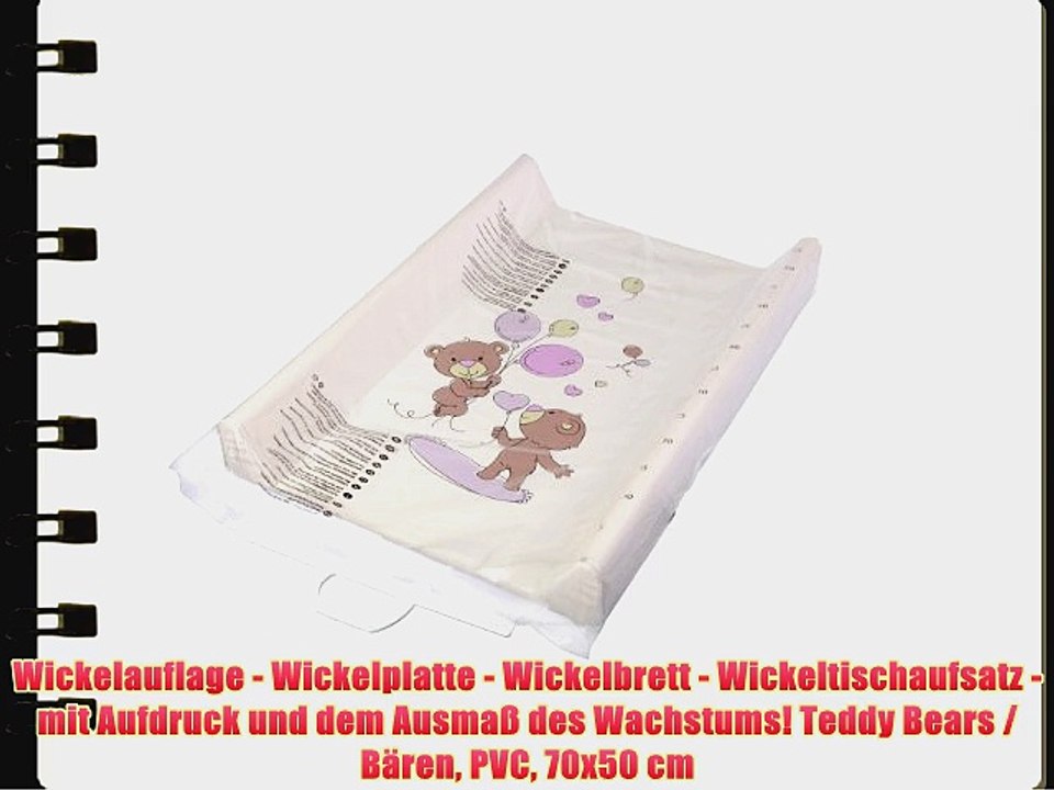 Wickelauflage - Wickelplatte - Wickelbrett - Wickeltischaufsatz - mit Aufdruck und dem Ausma?