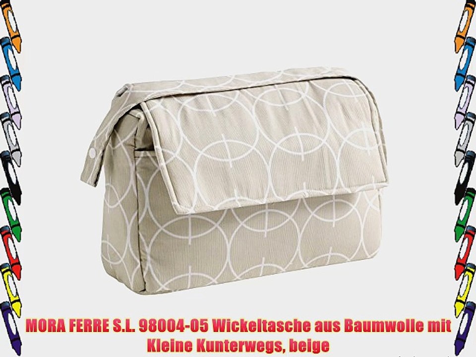 MORA FERRE S.L. 98004-05 Wickeltasche aus Baumwolle mit Kleine Kunterwegs beige