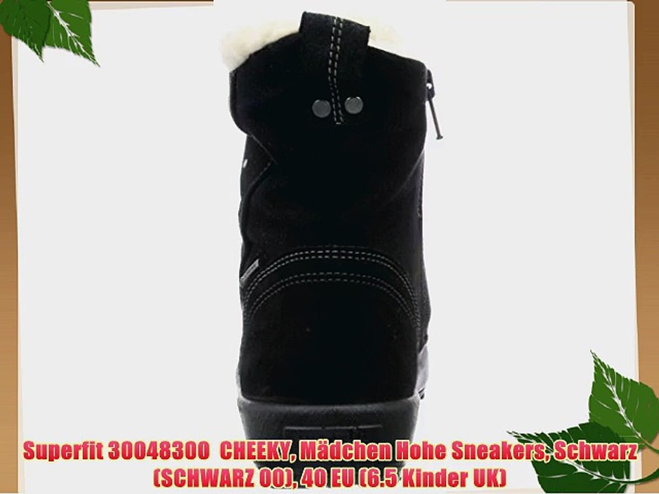 Superfit 30048300  CHEEKY M?dchen Hohe Sneakers Schwarz (SCHWARZ 00) 40 EU (6.5 Kinder UK)