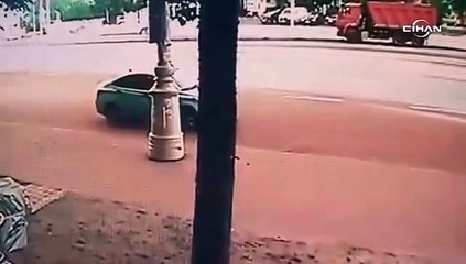 Moskova’da korkunç kaza anı kamerada