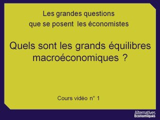 1ere eco chap 1.4 Quels sont les grands équilibres macroéconomiques ? (1)