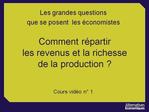 1ere eco chap 1.3 Comment répartir les ressources et les richesses?