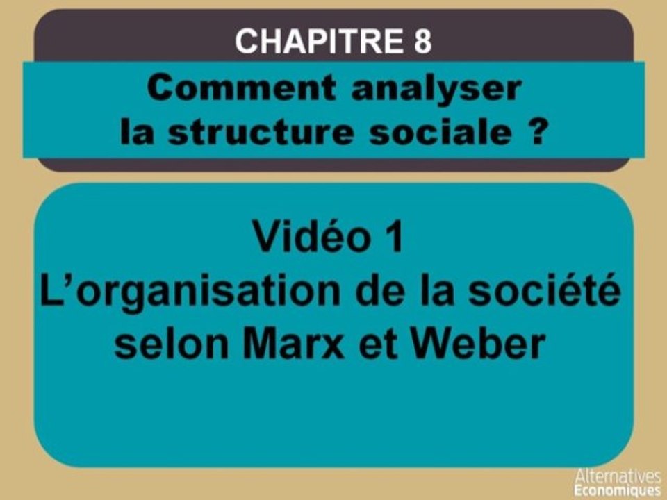 Term chap 6 L'organisation de la société selon Marx et Weber (1)