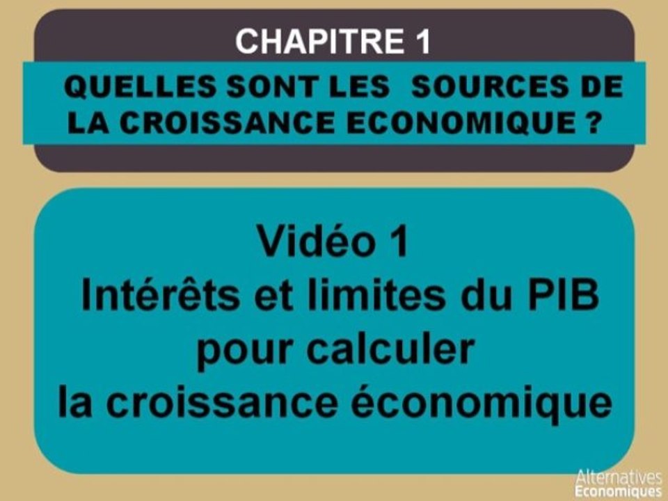 Term chap 1 Intérêts et limites du PIB pour calculer la croissance économique (1)