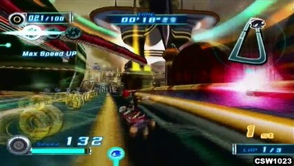 Sonic Riders: Zero Gravity (PS2) - Heroes Cup as Shadow - [Stage 01: Megalo Station]