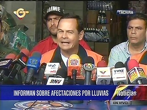 Registran 450 familias afectadas por lluvias en Táchira