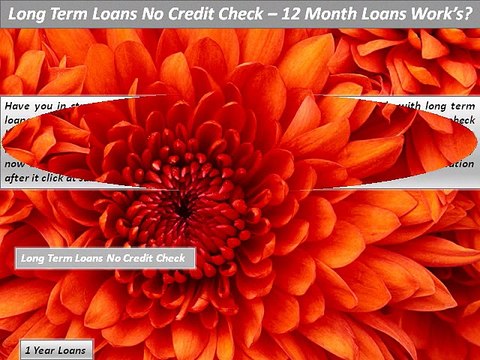 Long Term Loans No Credit Check| 12 Month Loans Market