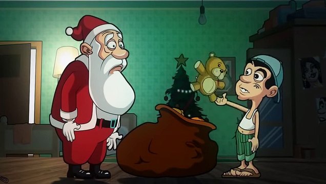 الطفل المصرى فى الكريسماس بيثبت بابا نويل بالمطوه