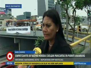 Nadine Heredia: Por tercera vez en el año le dedican un mensaje en el mismo puente