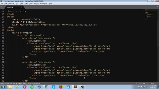 Intro to PHP & MySQL Basic Database Operations Part 1/4